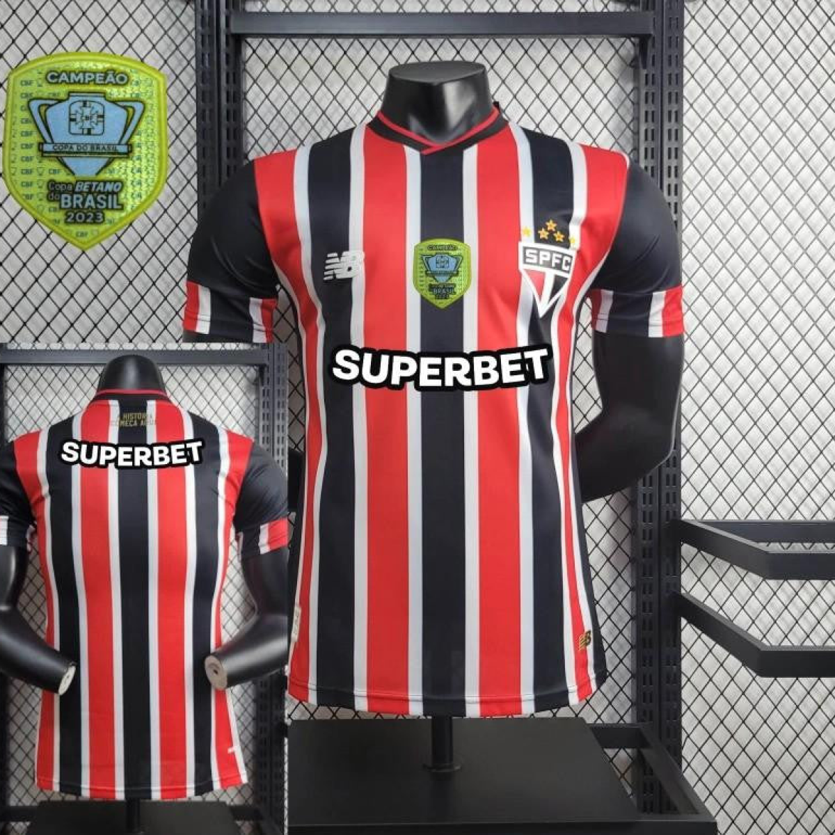 Player Version 2024/25 Sao Paulo Away Jersey  + All Sponsored and Chest Patch