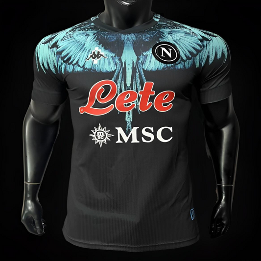 Player Version 20/21 Kappa X Marcelo Burlon Napoli Black Jersey