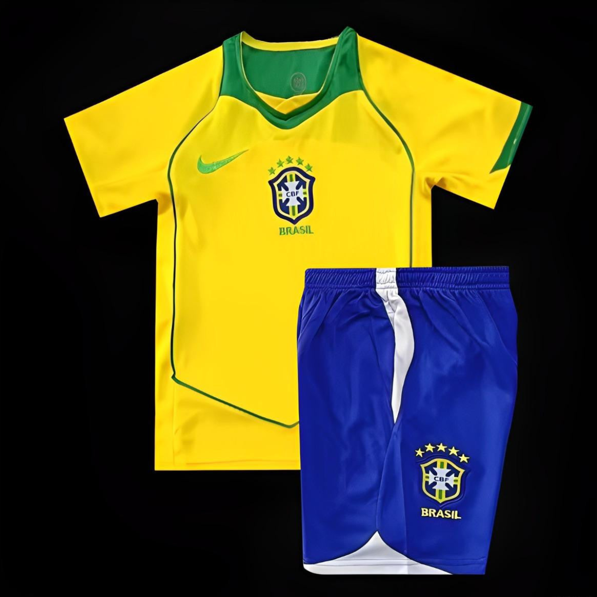 Retro 2004 Kids Brazil Home Jersey
