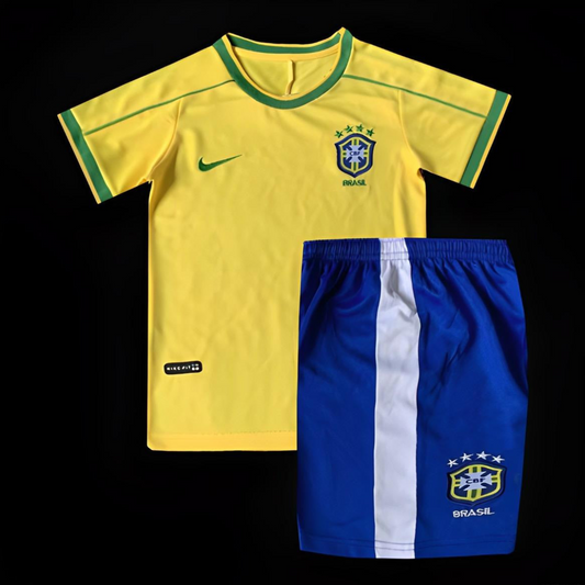 Retro Kids 1998 Brazil Home Jersey