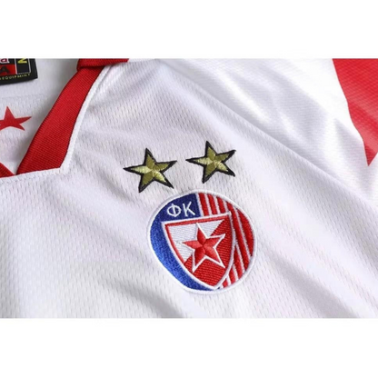 Retro 95/97 Red Star Belgrade Away White Jersey