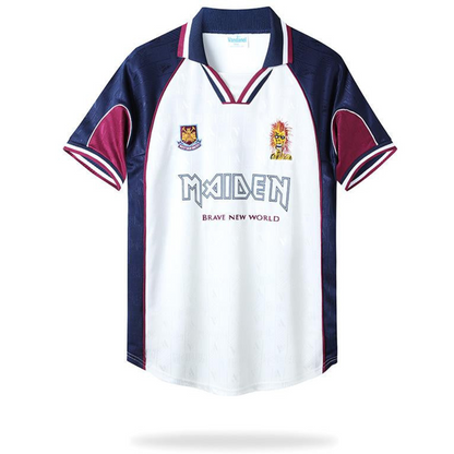 Retro 99/01 West Ham X Iron Maiden Away White Jersey