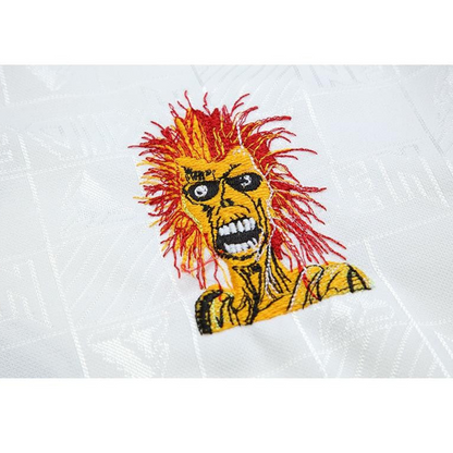 Retro 99/01 West Ham X Iron Maiden Away White Jersey