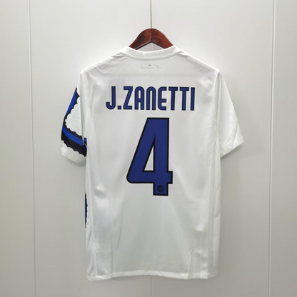 Retro 10/11 Inter Milan Away White Jersey With Full Patches