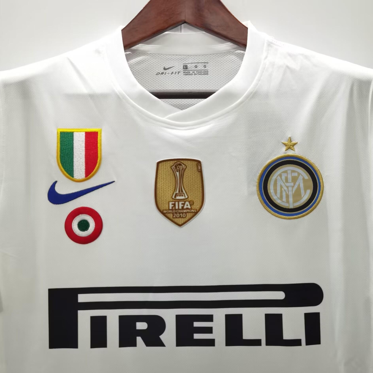 Retro 10/11 Inter Milan Away White Jersey With Full Patches