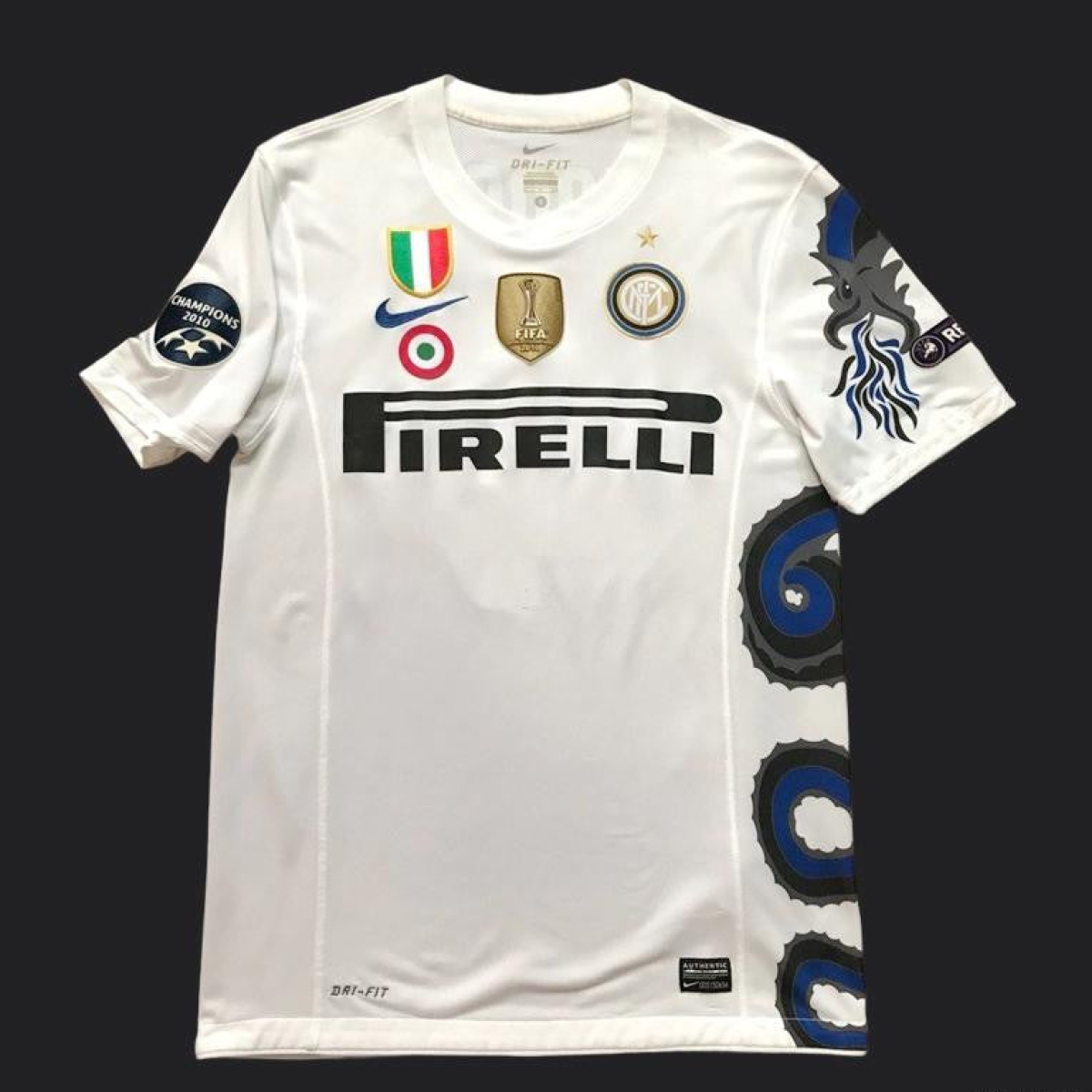 Retro 10/11 Inter Milan Away White Jersey With Full Patches