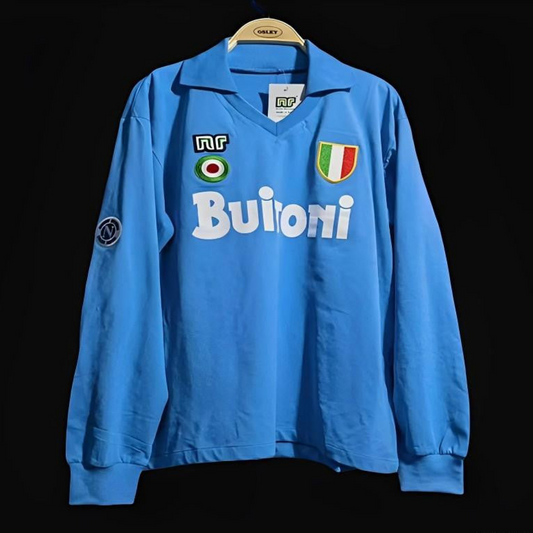 Retro 87/88 SSC Napoli Home Long Sleeve Jersey