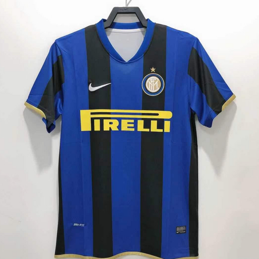 Retro 08/09 Inter Milan Home Champions Version Soccer Jersey