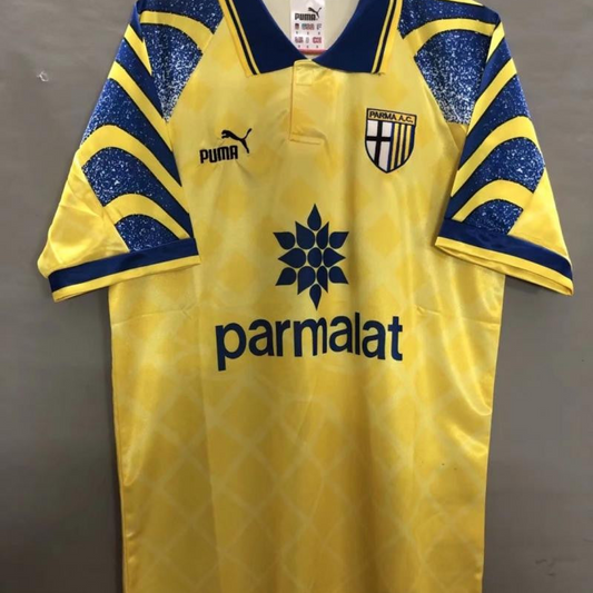 Retro 95/97 Parma Away Yellow Soccer Jersey