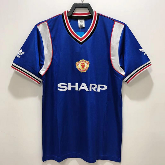 Retro 84/85 Manchester United Away Soccer Jersey