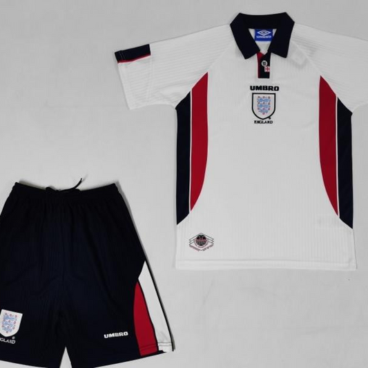 Retro Kids 1998 England Home Soccer Jersey