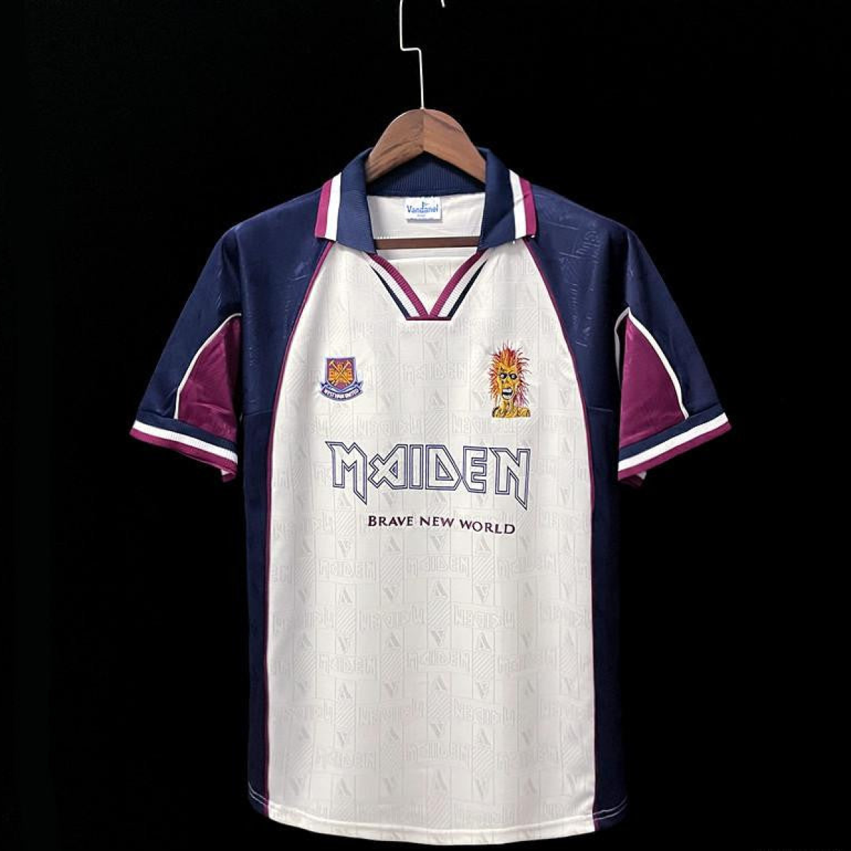 Retro 1999 West Ham Iron Maiden Away Soccer Jersey