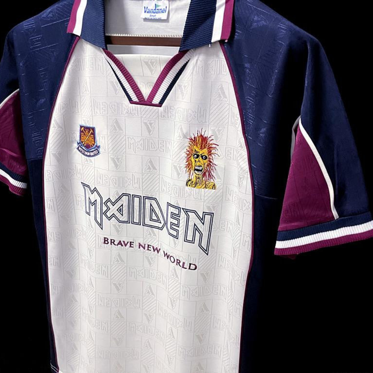 Retro 1999 West Ham Iron Maiden Away Soccer Jersey