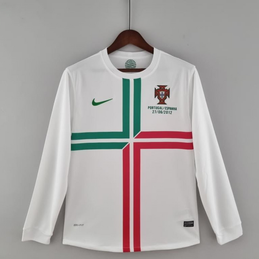 Retro Portugal 2012 Long Sleeve Away Soccer Jersey