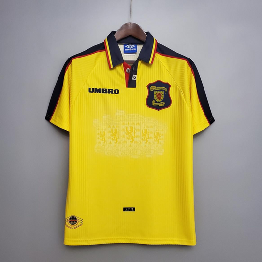 Retro Scotland 96/98 Yellow Soccer Jersey