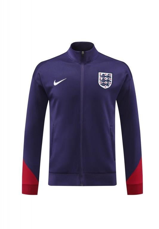 2024 England Navy Full Zipper Jacket +Long Pants